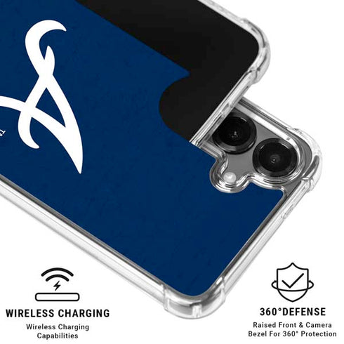 MLB Atlanta Braves - Solid Distressed Galaxy S26 Plus Clear Case