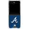 MLB Atlanta Braves - Solid Distressed Galaxy Z Flip6 Clear Case