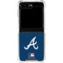 MLB Atlanta Braves - Solid Distressed Galaxy Z Flip6 Clear Case