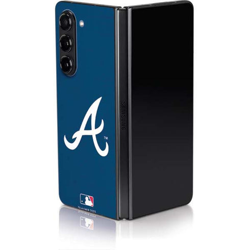 MLB Atlanta Braves - Solid Distressed Galaxy Z Fold5 5G Skin