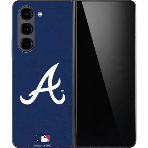 MLB Atlanta Braves - Solid Distressed Galaxy Z Fold5 5G Skin