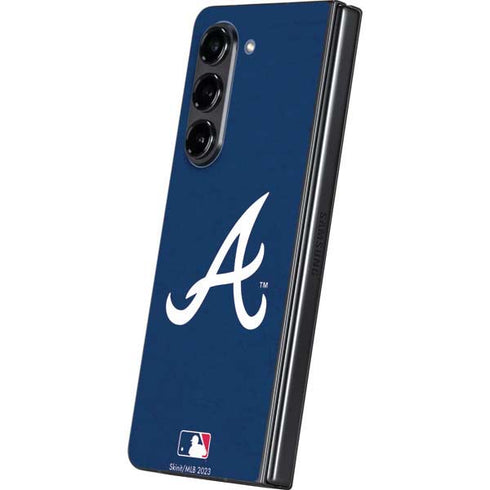 MLB Atlanta Braves - Solid Distressed Galaxy Z Fold5 5G Skin