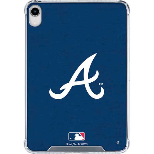 MLB Atlanta Braves - Solid Distressed iPad 11th Gen (2025) Clear Case