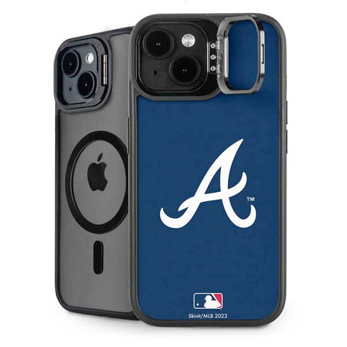 MLB Atlanta Braves - Solid Distressed iPhone 14 Kickstand Case