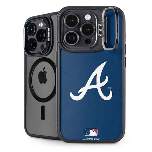 MLB Atlanta Braves - Solid Distressed iPhone 14 Pro Kickstand Case
