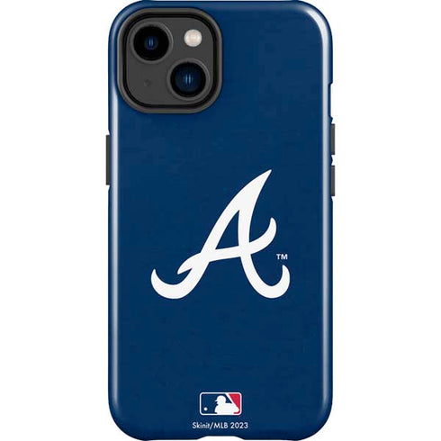MLB Atlanta Braves - Solid Distressed iPhone 15 Impact Case