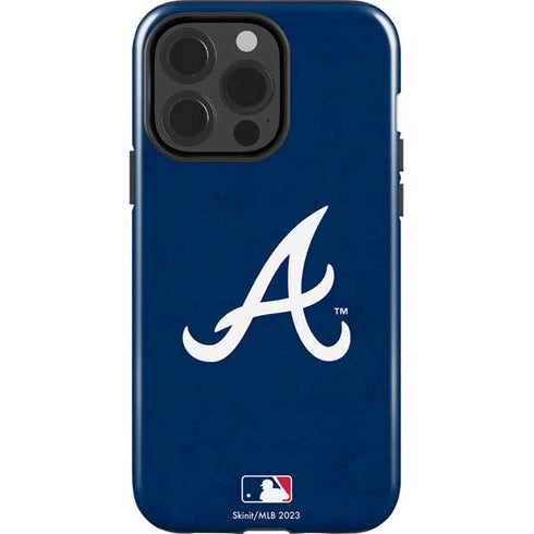 MLB Atlanta Braves - Solid Distressed iPhone 15 Pro Impact Case