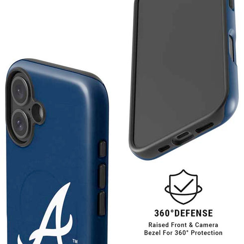 MLB Atlanta Braves - Solid Distressed iPhone 16 Magsafe Impact Case