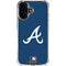 MLB Atlanta Braves - Solid Distressed iPhone 16 Plus Clear Case