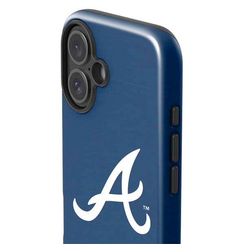 MLB Atlanta Braves - Solid Distressed iPhone 16 Plus Impact Case