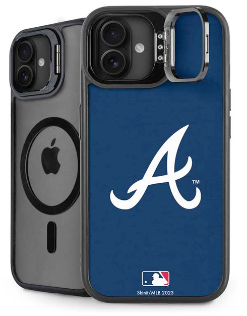 MLB Atlanta Braves - Solid Distressed iPhone 16 Plus Kickstand Case
