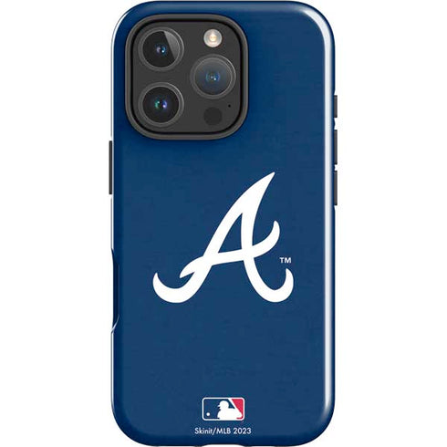 MLB Atlanta Braves - Solid Distressed iPhone 16 Pro Impact Case