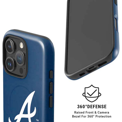 MLB Atlanta Braves - Solid Distressed iPhone 16 Pro Magsafe Impact Case