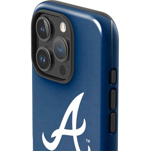 MLB Atlanta Braves - Solid Distressed iPhone 16 Pro Max Impact Case