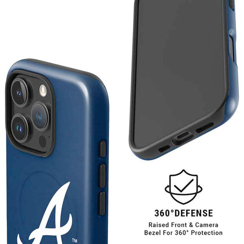 MLB Atlanta Braves - Solid Distressed iPhone 16 Pro Max Magsafe Impact Case