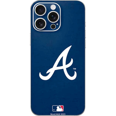 MLB Atlanta Braves - Solid Distressed iPhone 16 Pro Max Skin