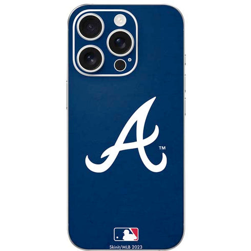 MLB Atlanta Braves - Solid Distressed iPhone 16 Pro Skin