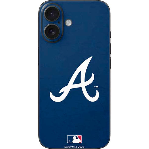 MLB Atlanta Braves - Solid Distressed iPhone 16 Skin