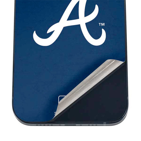 MLB Atlanta Braves - Solid Distressed iPhone 16 Skin