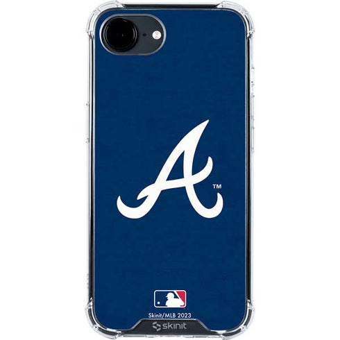 MLB Atlanta Braves - Solid Distressed iPhone 16e Clear Case