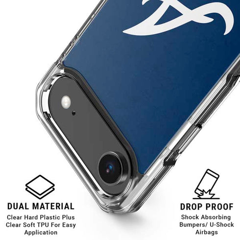 MLB Atlanta Braves - Solid Distressed iPhone 17 Air Clear Case