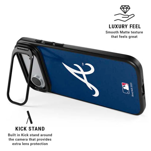 MLB Atlanta Braves - Solid Distressed iPhone 17 Air Kickstand Case