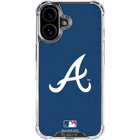 MLB Atlanta Braves - Solid Distressed iPhone 17 Clear Case
