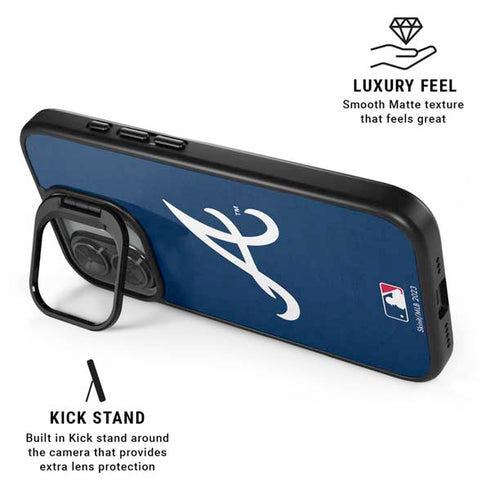 MLB Atlanta Braves - Solid Distressed iPhone 17 Kickstand Case