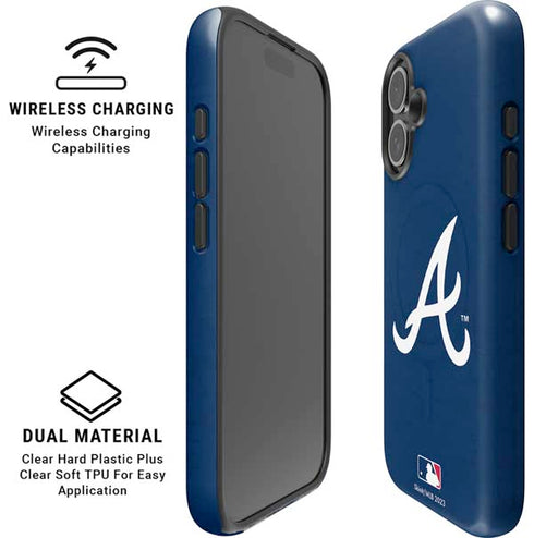 MLB Atlanta Braves - Solid Distressed iPhone 17 Magsafe Impact Case