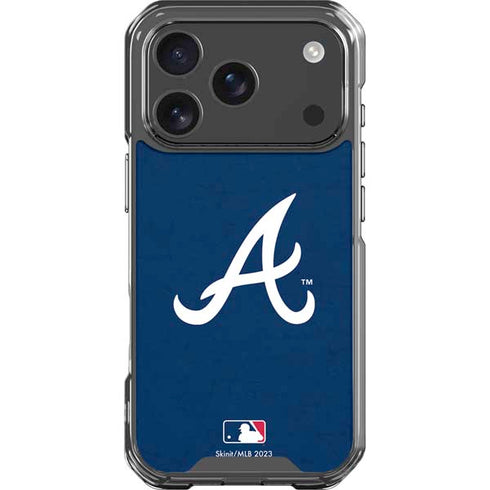 MLB Atlanta Braves - Solid Distressed iPhone 17 Pro Clear Case