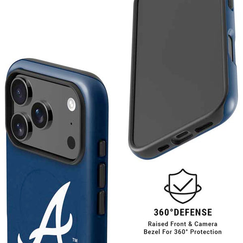 MLB Atlanta Braves - Solid Distressed iPhone 17 Pro Magsafe Impact Case