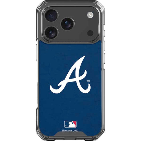 MLB Atlanta Braves - Solid Distressed iPhone 18 Pro Clear Case
