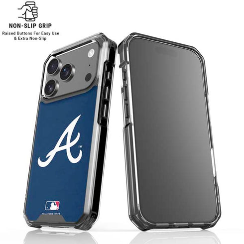 MLB Atlanta Braves - Solid Distressed iPhone 18 Pro Clear Case