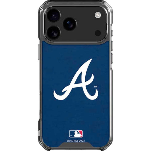 MLB Atlanta Braves - Solid Distressed iPhone 18 Pro Max Clear Case