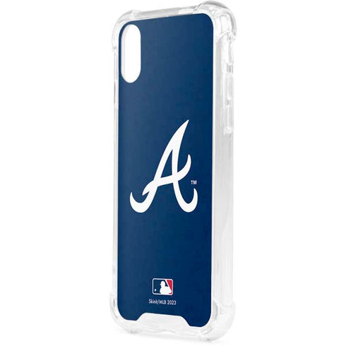 MLB Atlanta Braves - Solid Distressed iPhone XS Clear Case