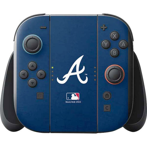 MLB Atlanta Braves - Solid Distressed Nintendo Switch 2 (2025) with Joy-Con Skin
