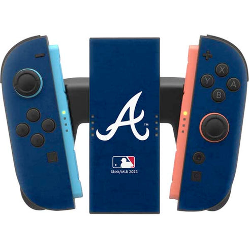 MLB Atlanta Braves - Solid Distressed Nintendo Switch 2 (2025) Joy-Con Controller Skin