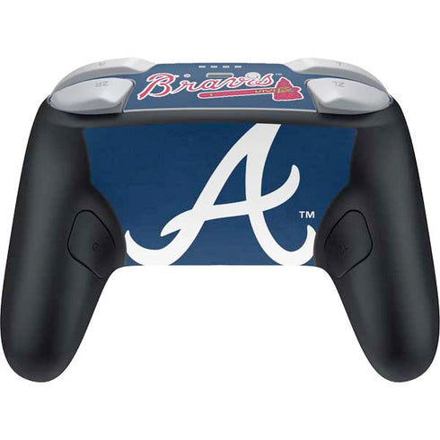 MLB Atlanta Braves - Solid Distressed Nintendo Switch 2 (2025) Pro Controller Skin