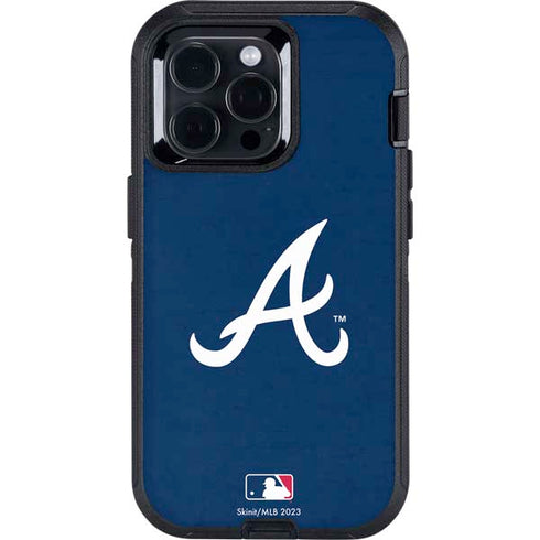 MLB Atlanta Braves - Solid Distressed Otterbox Defender iPhone Skin