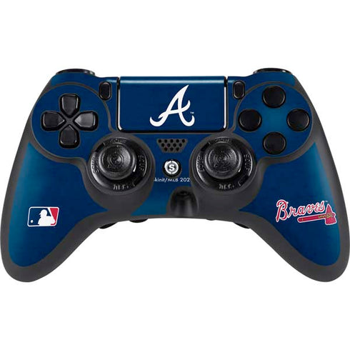 MLB Atlanta Braves - Solid Distressed PlayStation PS4 Skins