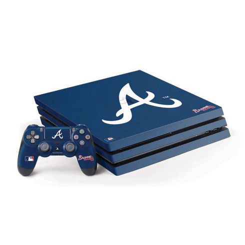 MLB Atlanta Braves - Solid Distressed PlayStation PS4 Skins