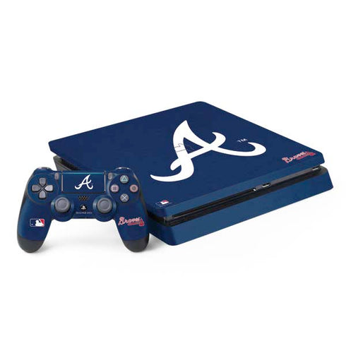 MLB Atlanta Braves - Solid Distressed PlayStation PS4 Skins