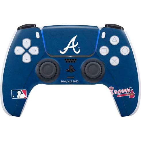 MLB Atlanta Braves - Solid Distressed PlayStation PS5 Skins