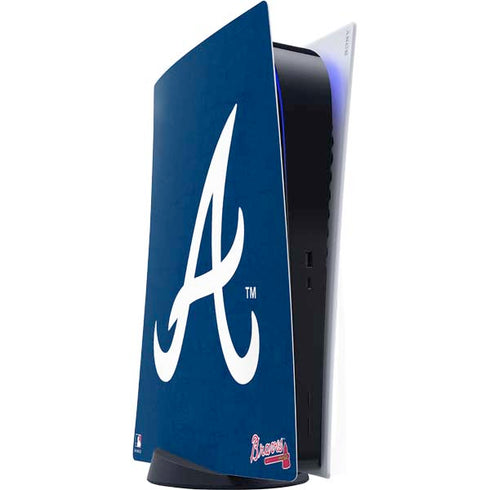 MLB Atlanta Braves - Solid Distressed PlayStation PS5 Skins