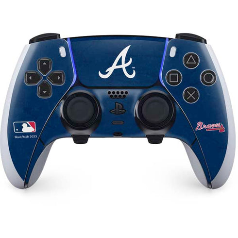 MLB Atlanta Braves - Solid Distressed PlayStation PS5 Skins