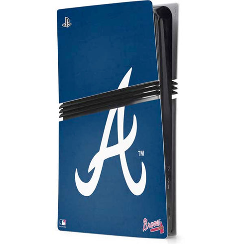 MLB Atlanta Braves - Solid Distressed PlayStation PS5 Skins