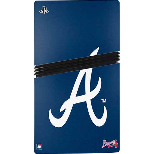 MLB Atlanta Braves - Solid Distressed PS5 Pro Disk Console Skin