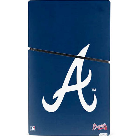 MLB Atlanta Braves - Solid Distressed PS5 Slim Digital Edition Console Skin