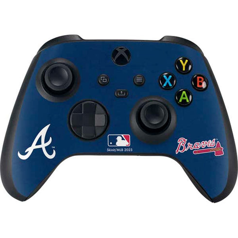 MLB Atlanta Braves - Solid Distressed Xbox Series X Skins