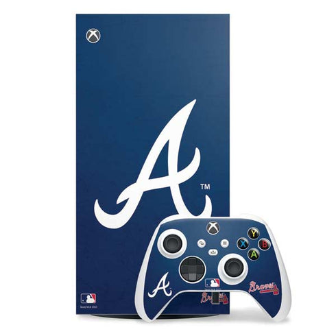MLB Atlanta Braves - Solid Distressed Xbox Series X Skins